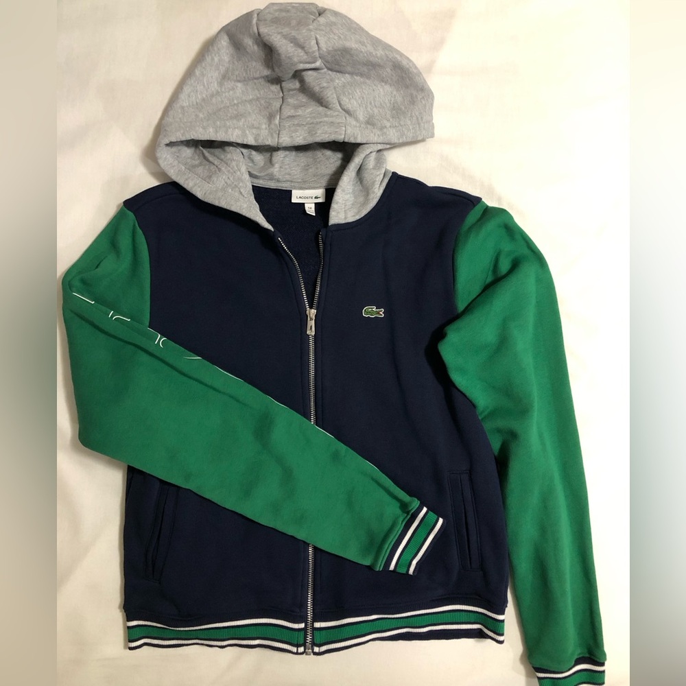 Lacoste. Boys. Zip up hoodie. Used 2x. Good condition.